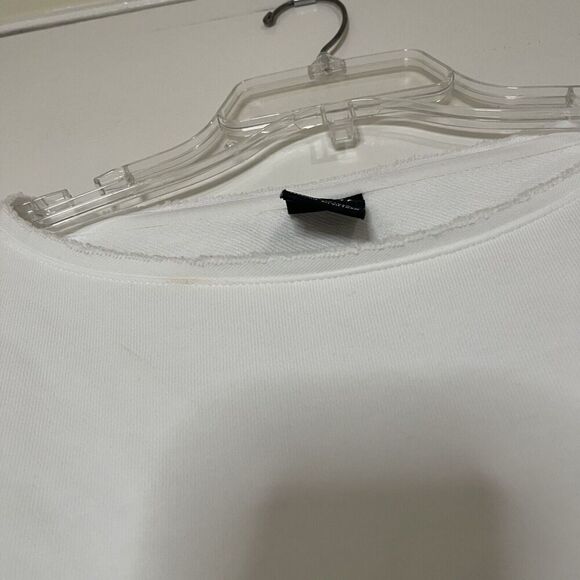 NIKE white cropped long sleeve logo sweatshirt size medium - Picture 3 of 7